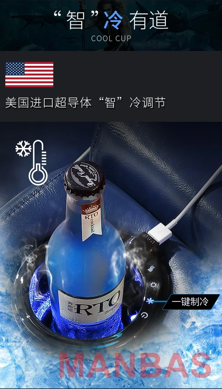 Dual Motor Power Recliners Electric Reclining Seats U shape Italian Genuine Leather Massage Sofas Multifunctional Theater Couch