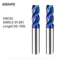 hrc65 4f carbide ball nose end mill aluminium wood copper processing cnc router tungsten steel sprial bit carbide end mill