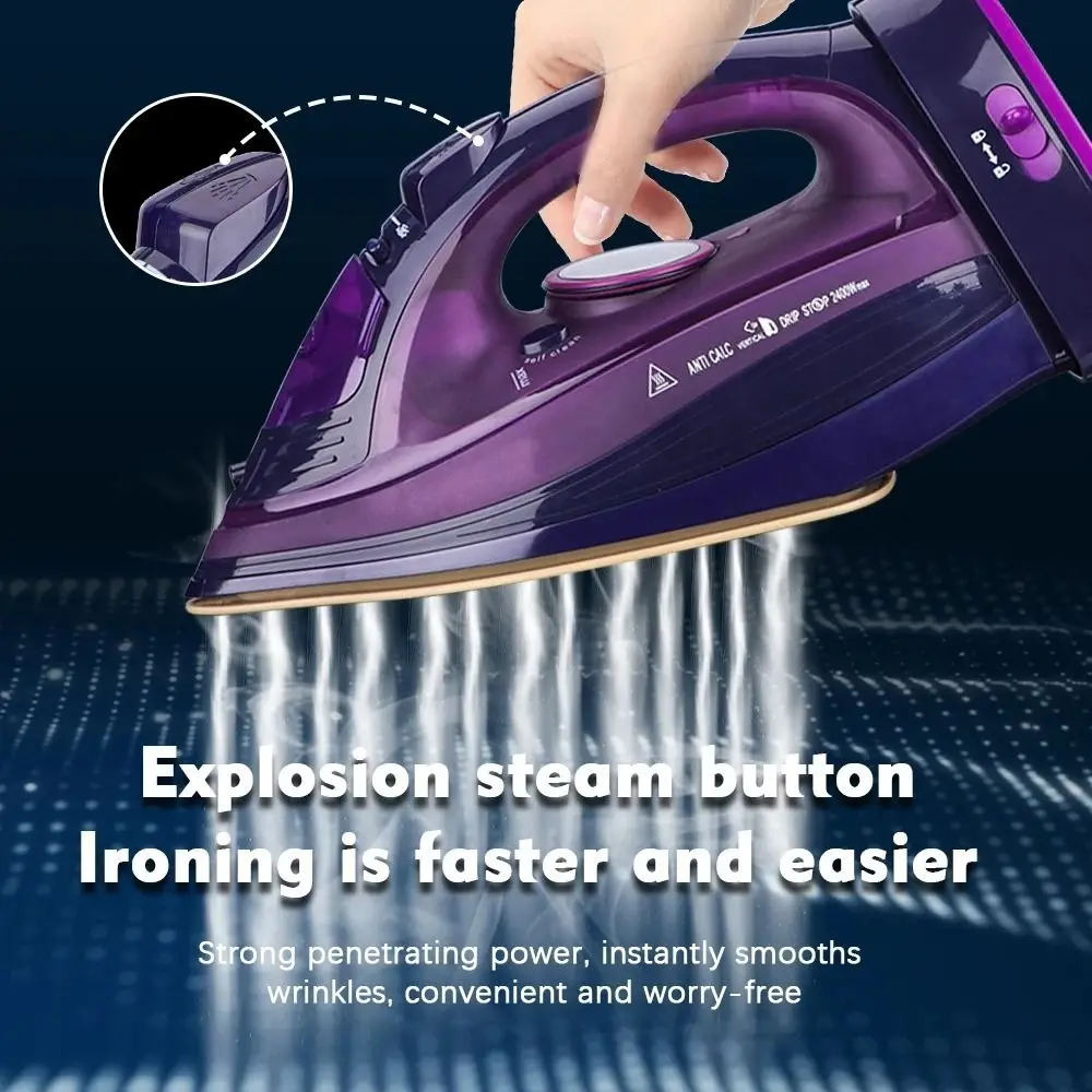 

Dry Clothes Wireless Steam Iron Fashion Portable Handheld Electric Iron Cordless Corded Dual Use Ironing Machine