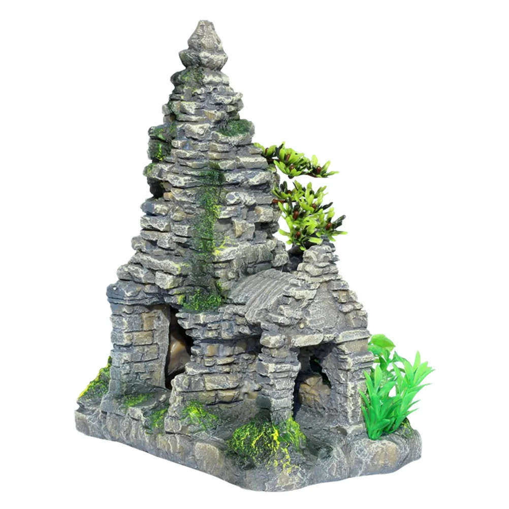 

Aquarium Adornment Fish Tank Landscape Decor Shrimp Shelter (Grey)
