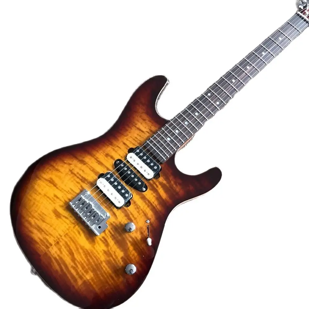 

handwork Tiger Flame Sunburst color Electric Guitar.Rosewood fingerboard guitarra.support customization gitaar.