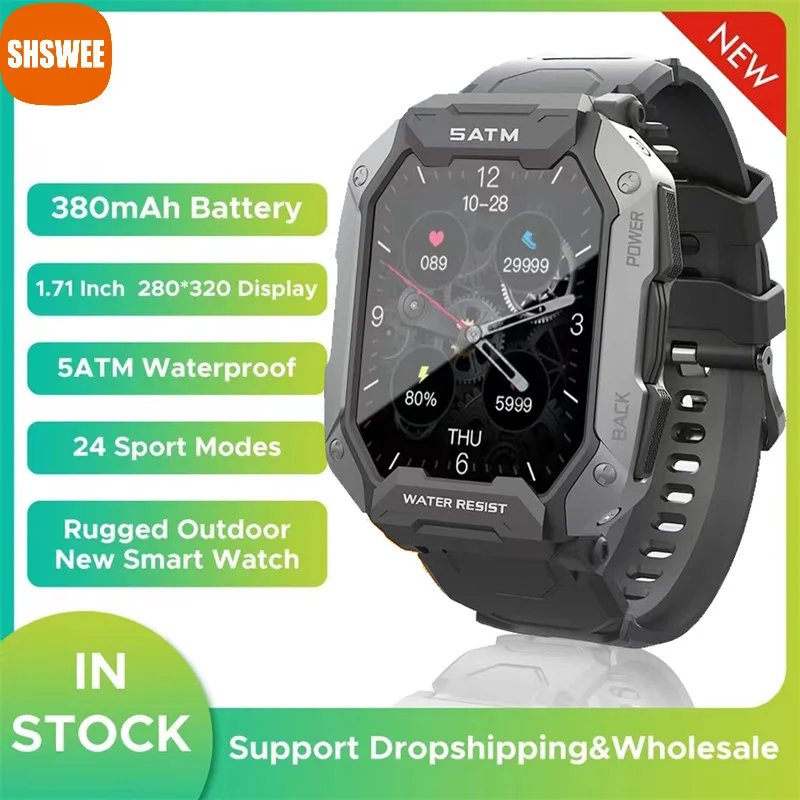 

Swim Sports Smart Watch Men 50m Depth IP68 Waterproof Fitness Watch Bluetooth Smartwatch Men for Xiaomi Huawei
