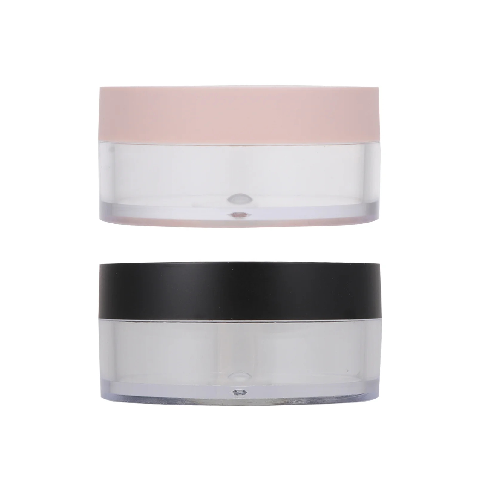 

2 Pcs Face Powder Puff Makeup Blush Baby Powder Box Shampoo Container Portable Powder Box Empty Box Plastic Clear Makeup Jar