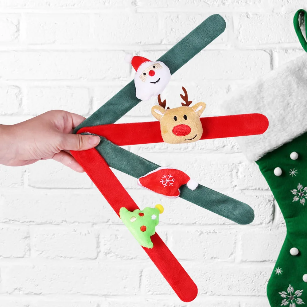 2023 рождественские захлопывающиеся круглые игрушки украшения для рук браслет с