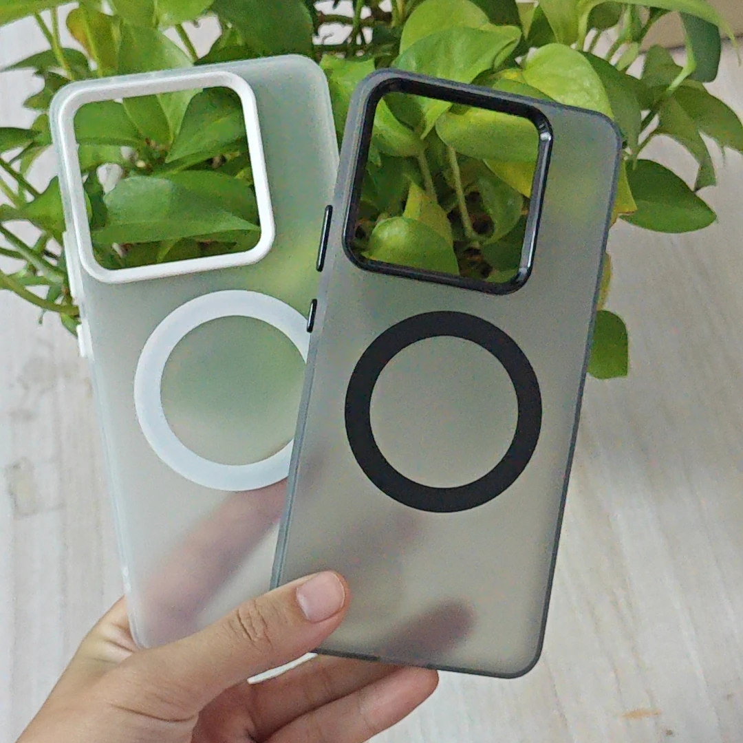 Фото Для Xiaomi 14T, 14T Pro Магнитный чехол ELVEV Качественная красивая матовая защитная задняя крышка с защитой от отпечатков пальцев №1