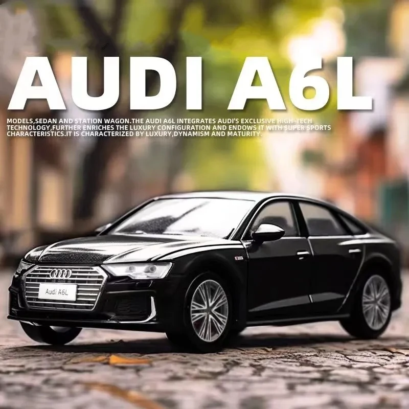 

Модель автомобиля AUDI A6 L из сплава в масштабе 1:18, литая металлическая Игрушечная модель автомобиля, имитация коллекции, детские игрушки для мальчиков, подарки на день рождения