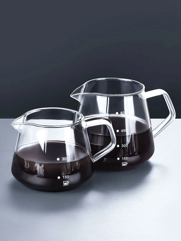 

Sharing Pot Smoke Gray High Borosilicate Transparent Appliance Heat-resistant Glass 400/600ML Coffee Pot Cloud Pot High Quality