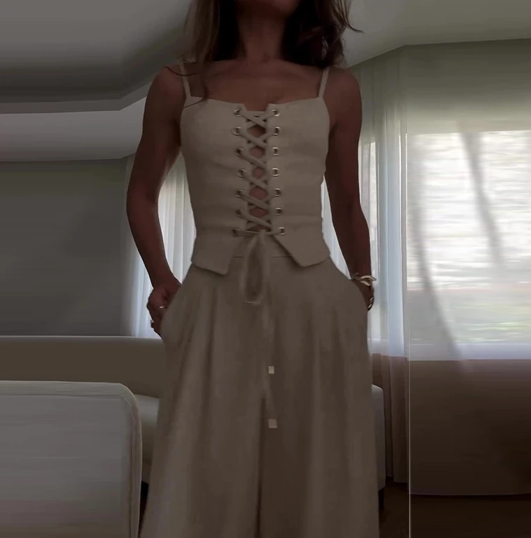 Женский комплект из топа и брюк цвета размеры в ассортименте