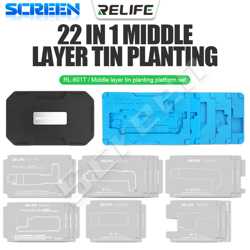 RELIFE RL-601T 22-в-1 Паяльная Платформа BGA Для iPhone X–15 Pro Max