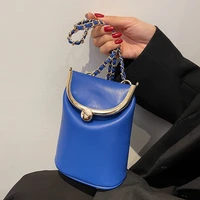 mini kawaii cute bucket pu leather crossbody bag 2022 spring woman shopper designer chain handbag luxury brand shoulder bag