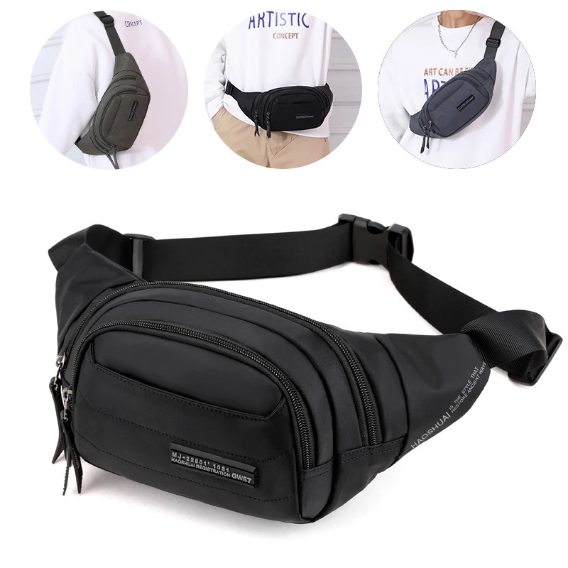 

New Men's Waist Belt Bags Outdoor Women Chest Bag Oxford Shoulder Diagonal Packs Casual Phone Holder Fanny Pack Hip/bum Bags