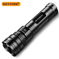 skyfire 2022 htpctp series led tactical flashlights type c usb rechargeable high lumen zoomable outdoor waterproof sf 656s