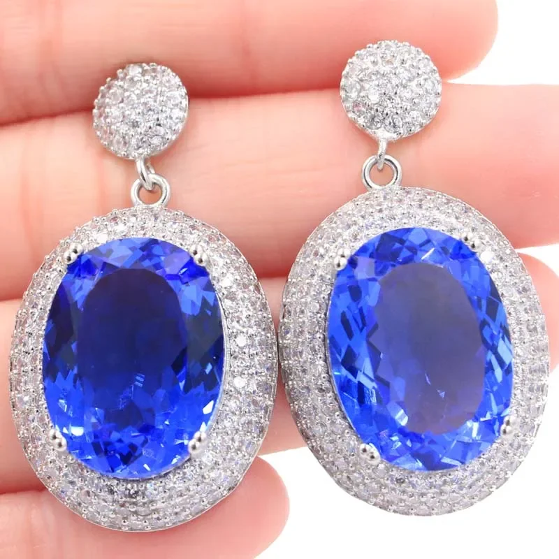 Длинные серьги из серебра 925 пробы 18 г