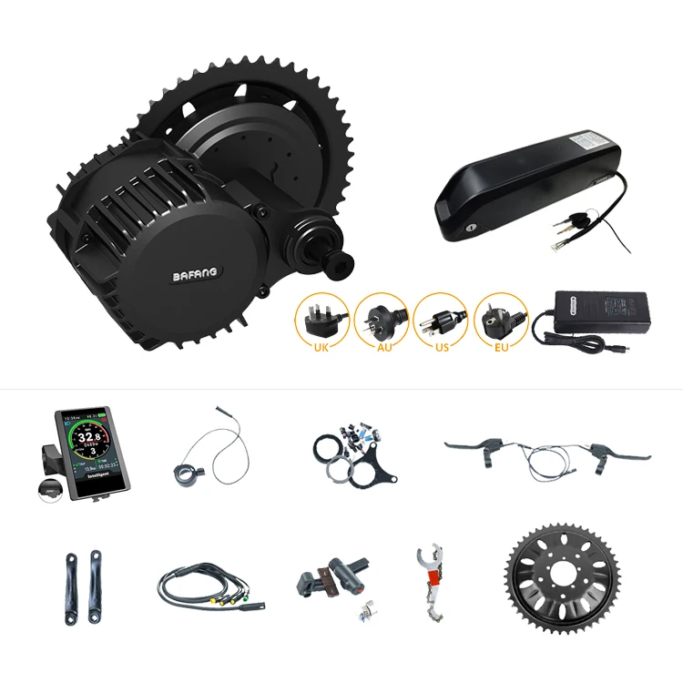 

eu warehouse bafang 1000w electric bicycle motor kit with 24.5ah batteries ebike kit mid drive motor bbs03 bbs03b