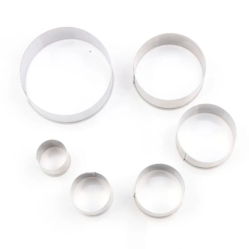 

6Pcs Chocolate Mould Round Circle Fondant Cutting Die Baking Cutters Clay Mold Cake Craft DIY Set Store