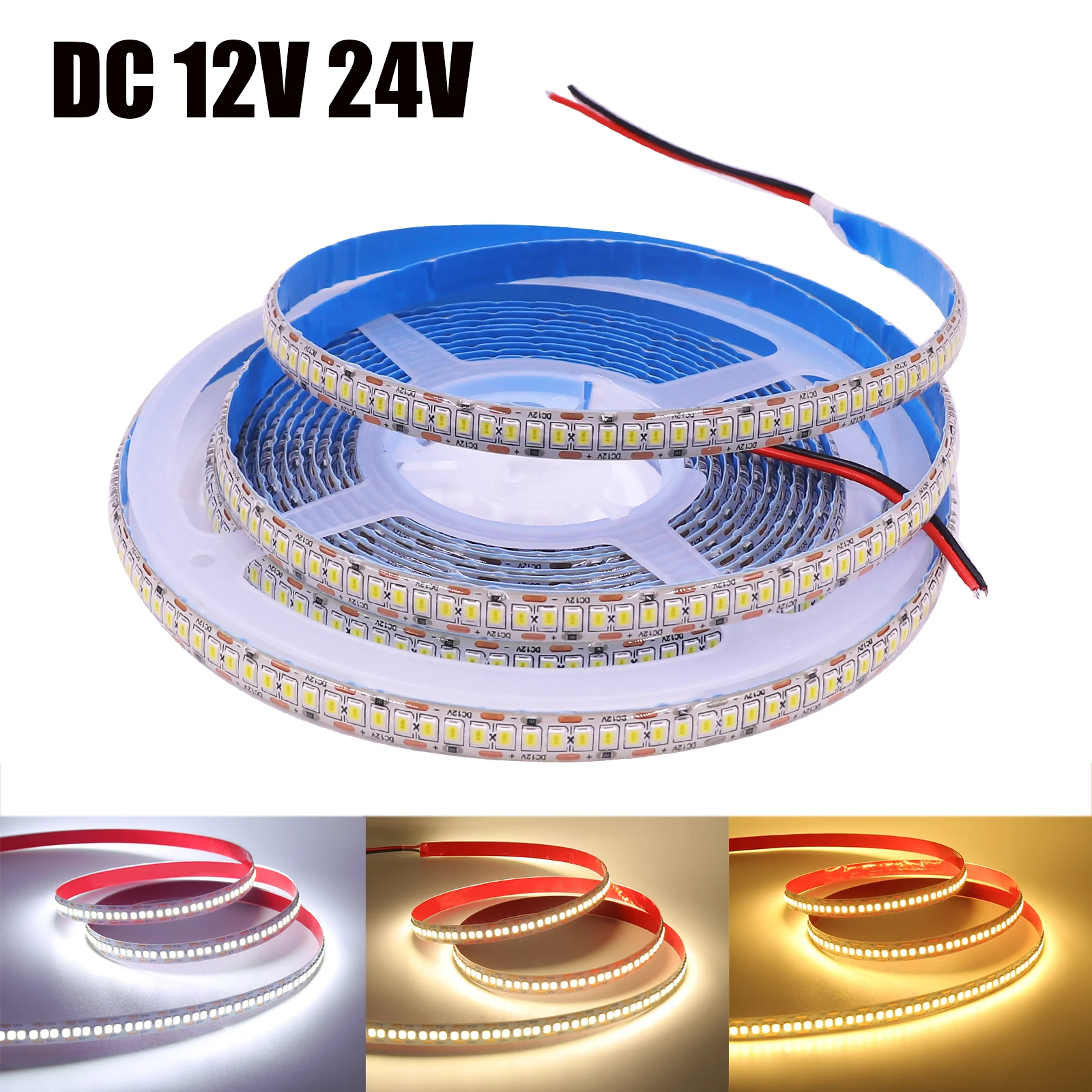 

Светодиодная лента 12/24В белая 240LED/м IP65