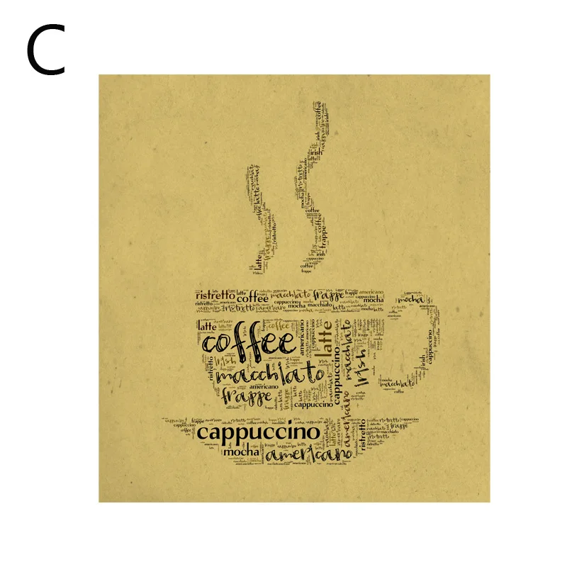 Картина в стиле ретро Настенная картина украшение для кофейни принты виде меню