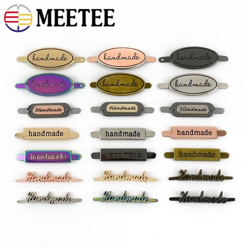 

10/20Pcs 35/36/40mm Bag Labels Tag Handmade Handcraft Decorative Buckles Clasp for Purse Metal Buckle DIY Sewing Accessories
