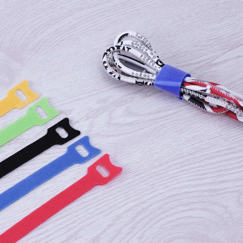 

50pcs /100pcs Releasable Cable Ties Colored Plastics Reusable Cable ties Nylon Loop Wrap Zip Bundle Ties T-type Cable Tie Wire