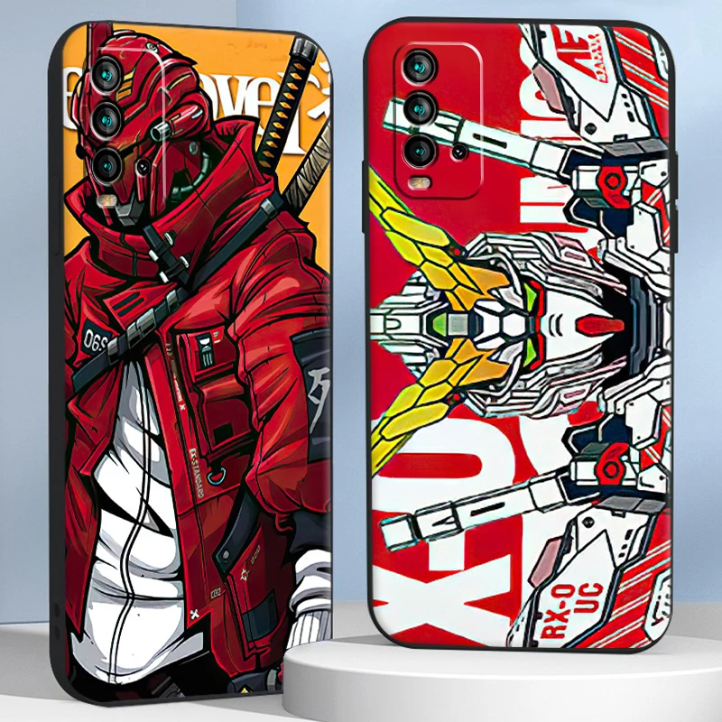 

Gundam Japan Anime Phone Cases For Xiaomi Redmi 7 7A 9 9A 9T 8A 8 2021 7 8 Pro Note 8 9 Note 9T Unisex Soft Carcasa Smartphone