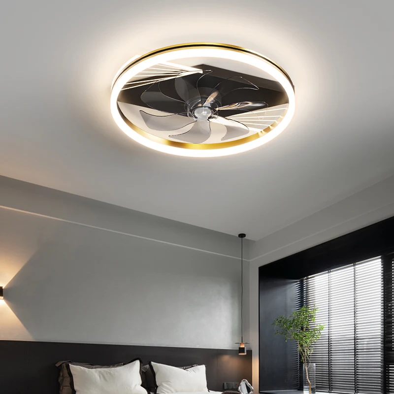 

JJC Household Ceiling Fan Light Intelligent Shift Ceiling Fan Light 110V-240V Double-Turn Ceiling Fan Suitable For Bedroom Study