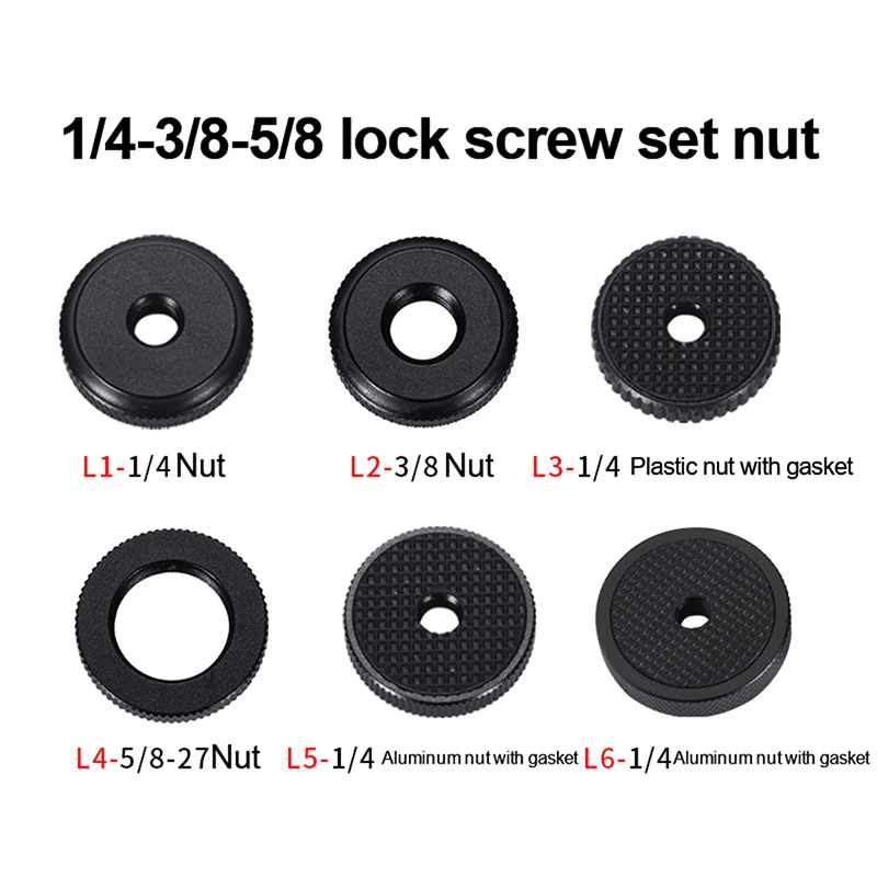 

Camera Screw 1/4 3/8 5/8 Inch Nut Photography Accessories Hot Shoe Seat Lock Knob Flash Stand Mount Adapter