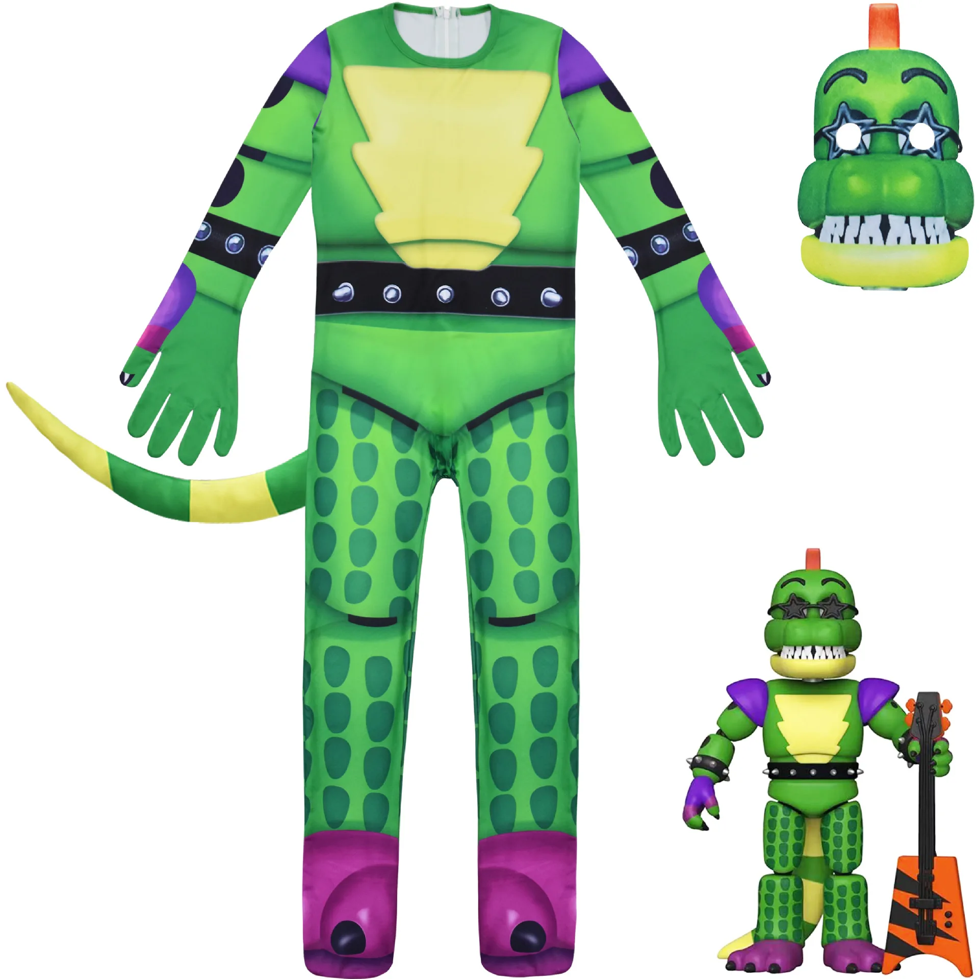 

Freddy Costume Kids Child Fredy Superhero Boys Girls Funny Party Cosplay Halloween Carnival Suit Jumpsuit