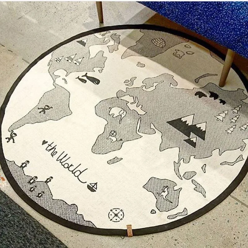 135 см Ins New World Map детское игровое одеяло напольный коврик детский для ползания