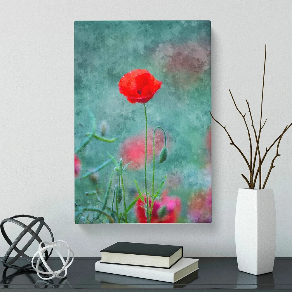 

Red Flowers Wall Art Posters and Prints Canvas Paintings Modular Wall Hanging Pictures Modern Wall Chart Living Room Home Decor