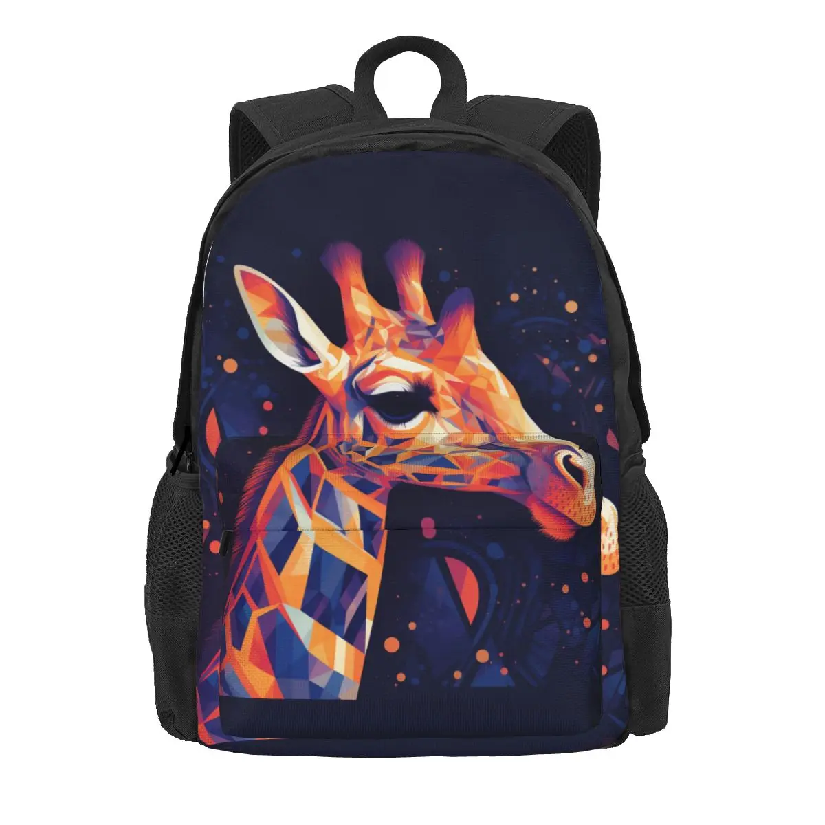 

Giraffe Backpack Illustration Abstraction Trekking Backpacks Girl Colorful Lightweight High School Bags Kawaii Rucksack