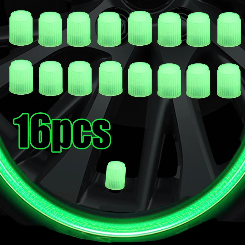 

Luminous Valve Cap Tire Valve Core Cover Car Motorcycle Bicycle Universal Tire Hub Rim Fluorescent Luminous Tire Valve Cover