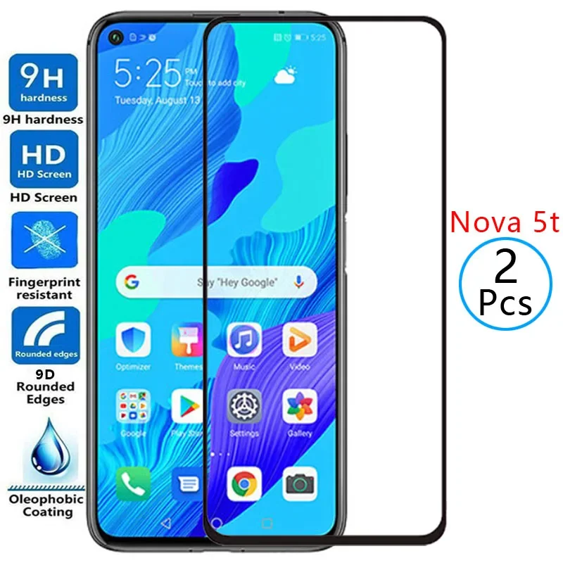 Защитное закаленное стекло 9d для huawei nova 5 t защита экрана на ноября t5 защитная