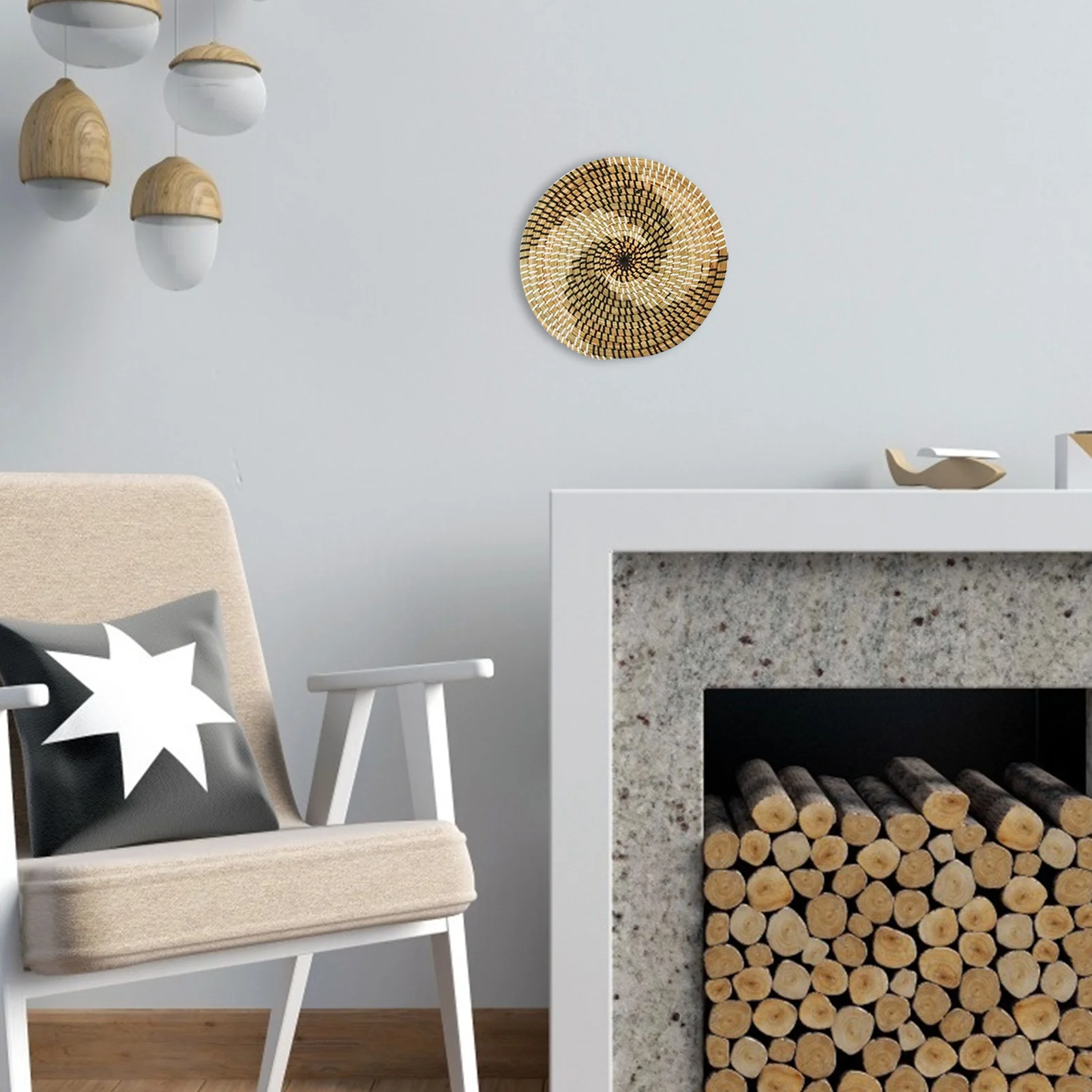 Плетеная настенная корзина Декор подвески плетеные Плоские Корзины из морских