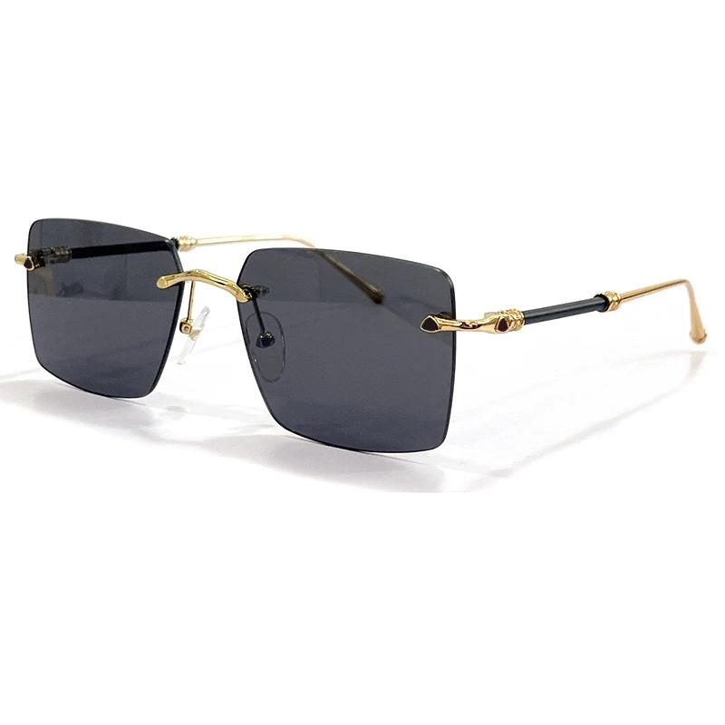 

2022 Square Sunglasses Women Luxury Brand Travel Men Rimless Sun Glasses Female Fashion Retro Lunette De Soleil UV400
