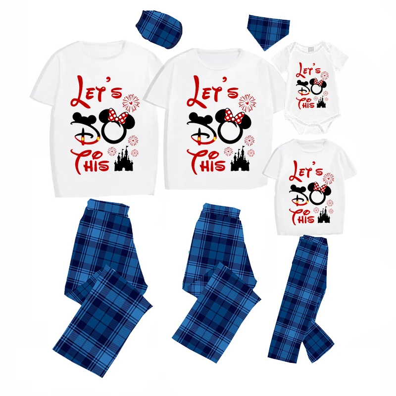 Family Matching Pajamas Exclusive Design Let's Do This Gray Pajamas Set
