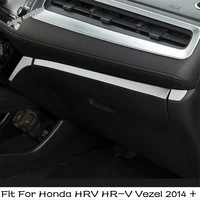 stainless steel central control instrument panel decoration cover trim 3pcs fit for honda hrv hr v vezel 2014 2020 interior