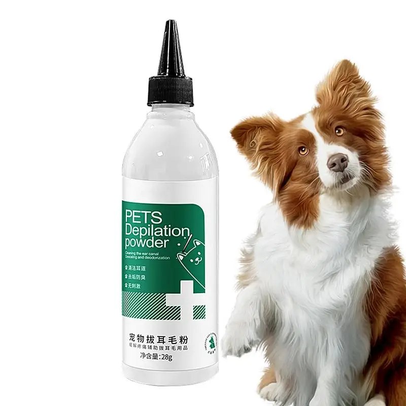 

28g Ear Plucking Powder Ear Hair Removal Professional Pet Powder Cleaning And Plucking Power Remove Ear Wax & Odor For Cat Dogs