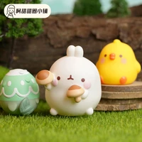 korea cute molang rabbit outing camp series anime figure toys cute model birthday girl gift pvc surprise doll mystery box