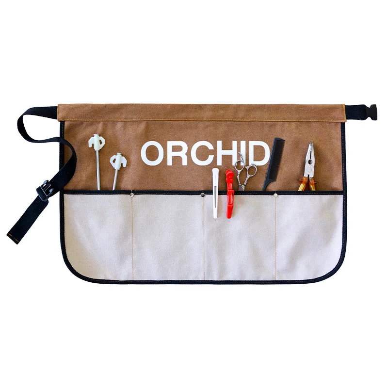 

Short Apron Canvas Multi Pocket Men's and Women's Workwear Milk Tea Shop Barber Craftsman Woodworking Half length Apron