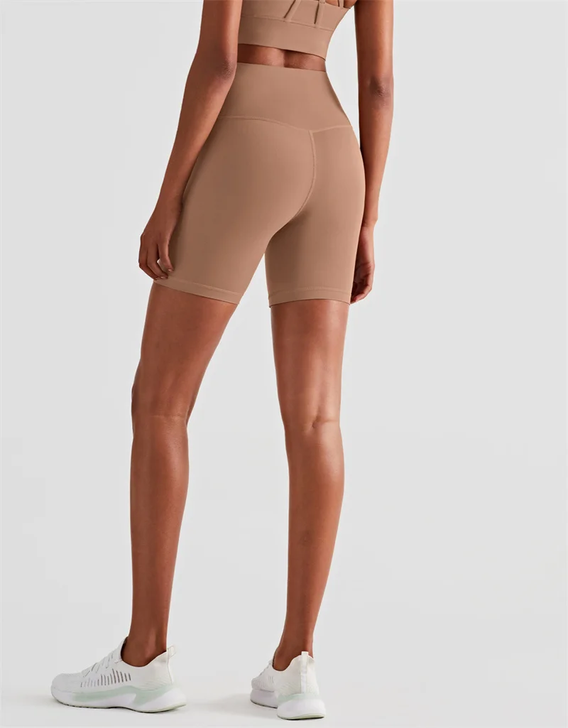 

6" High Waist Short Women Biker Short Yoga Shorts Workout Running Sports Shorts Not Camel Seam Shorts