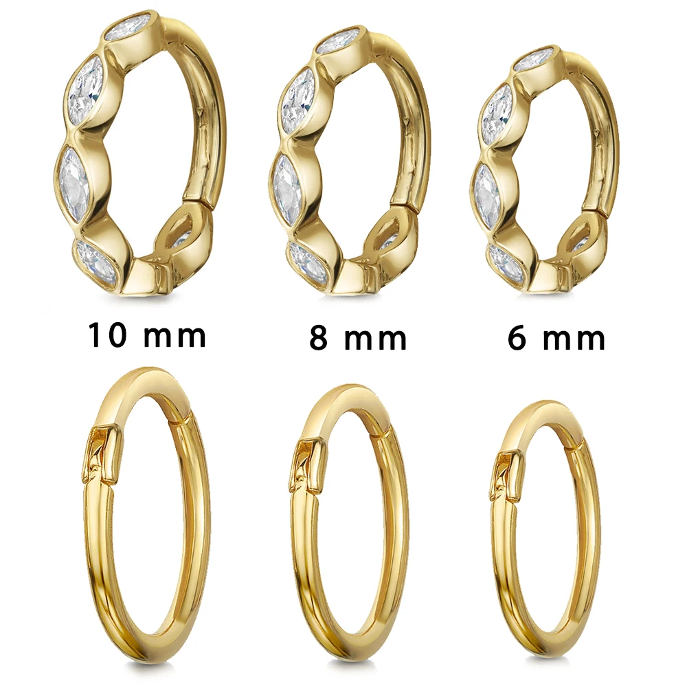 Простые серьги-кольца Daith для пирсинга ушей женщин и мужчин минималистичные