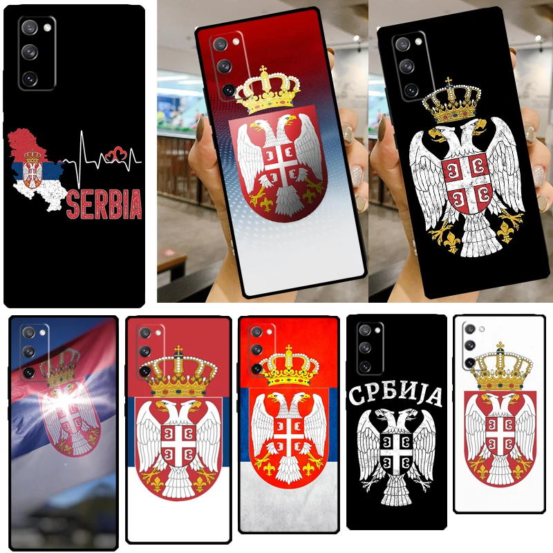 

Сербский силиконовый чехол с флагом Сербии для Samsung Galaxy S22 S21 Ultra Note 20 S8 S9 S10 Note 10 Plus S20 FE, чехол