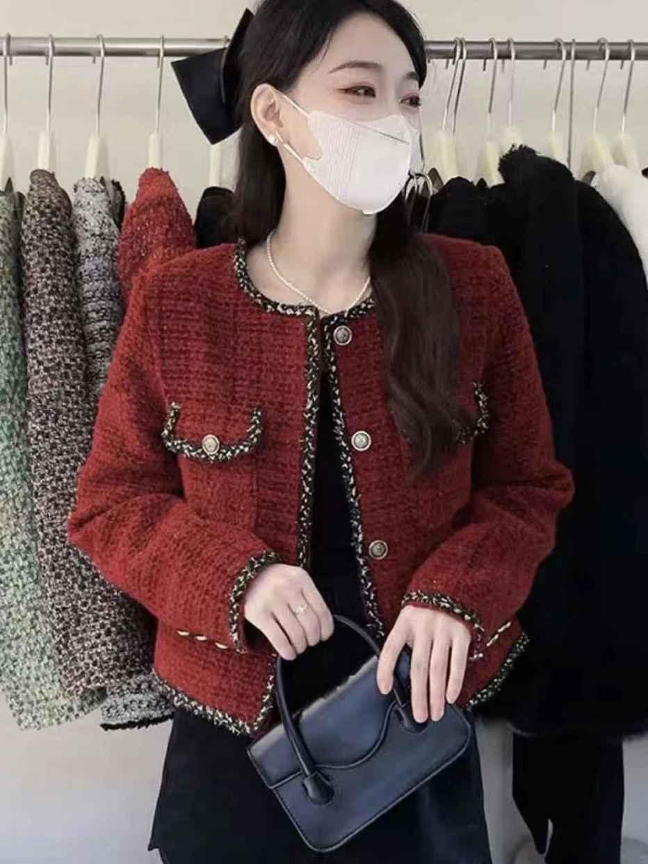 Корейское элегантное маленькое пальто Kafuu для женщин ранняя зима 2024 новинка в