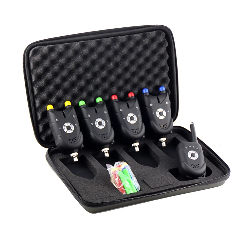 

Carp Fishing Bite Alarm Set Wireless Fishing Alarm 1+4 set Carp Casting Rods with case