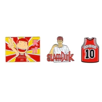 japanese anime slam dunk badges with anime enamel pin brooches bag lapel pin badges on backpack decorative jewelry gift