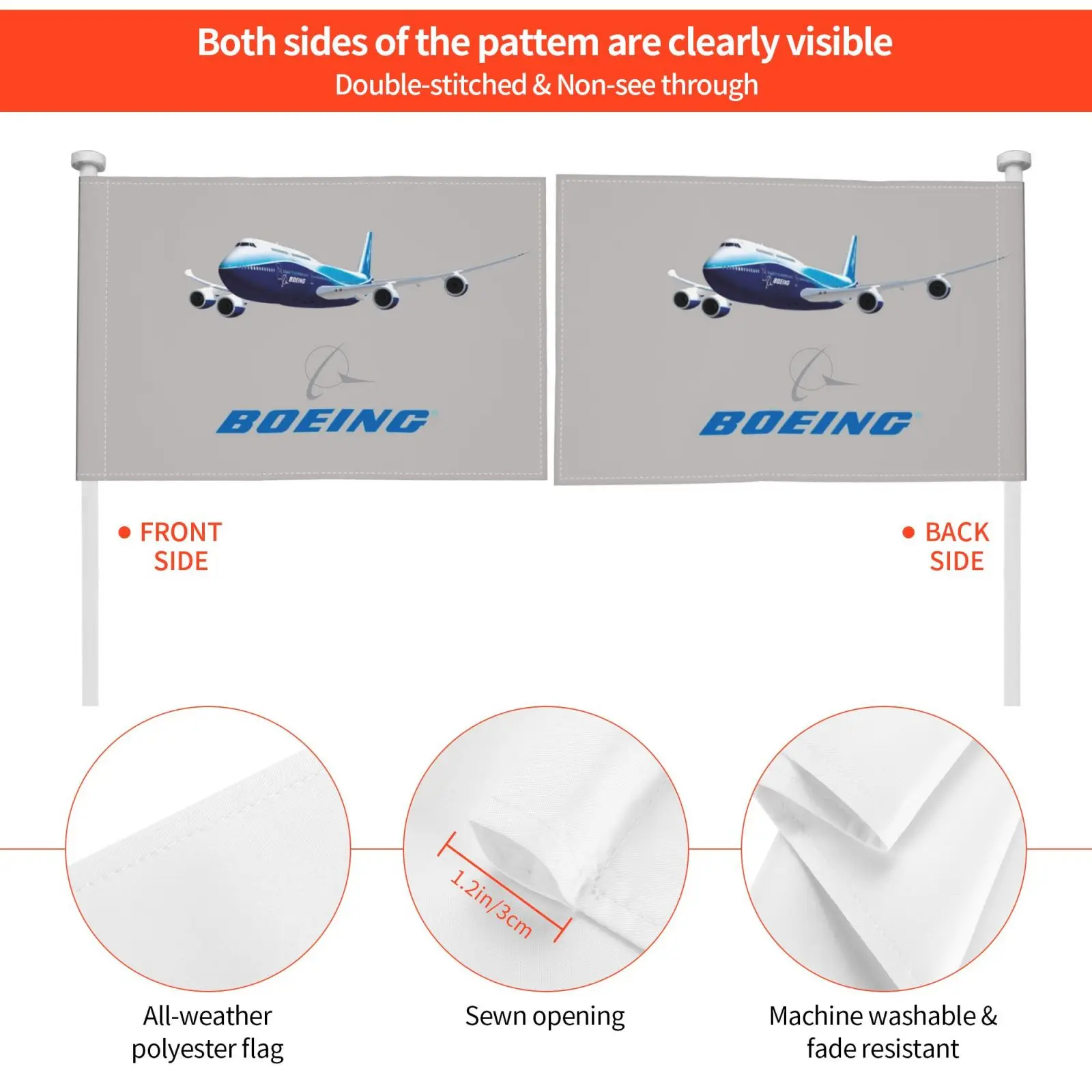 Уличный декоративный флаг Боинг автомобиля самолет 727 737 747 757 767 авиационный