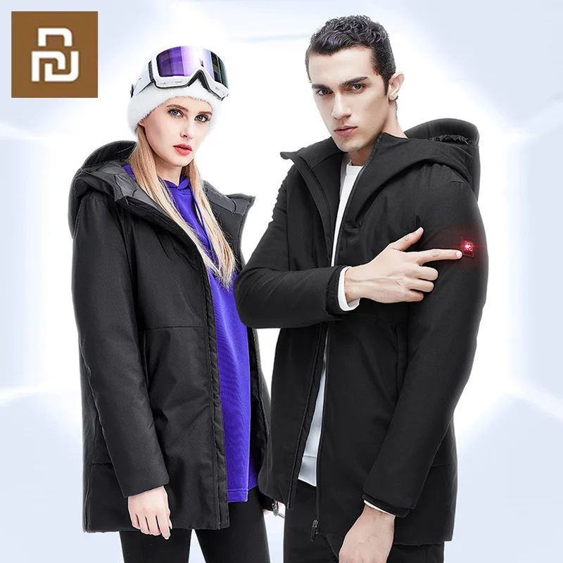 

Мужская куртка Youpin Supield с подогревом и толстовкой, утепленная куртка с электрическим подогревом, водонепроницаемая, с защитой от холода, мужская одежда