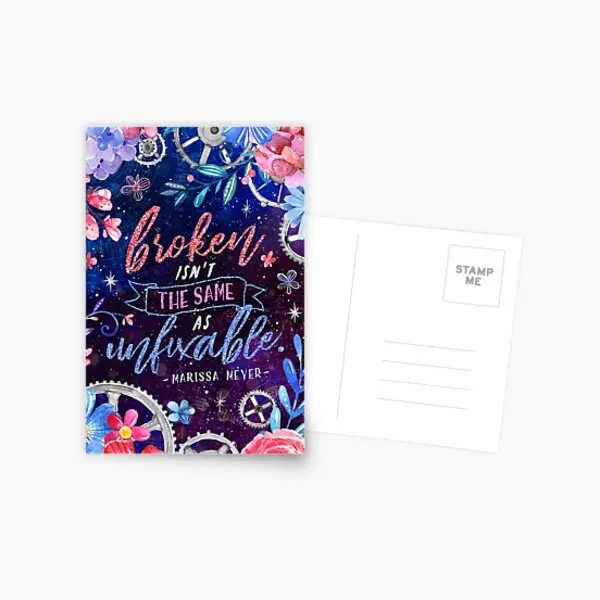 

Поздравительная открытка Broken Is Not The Same, модный Декор, фотография, Современная открытка для мальчиков с памятью, мультяшная картина, внутренн...