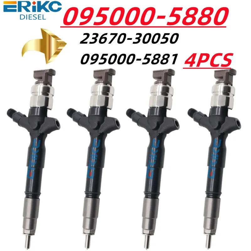 ERIKC 4X 095000 -5881 ДИЗЕЛЬНЫЙ ТОПЛИВНЫЙ ИНЖЕКТОР -5880 для TOYOTA HIACE Hilux 23670-30050