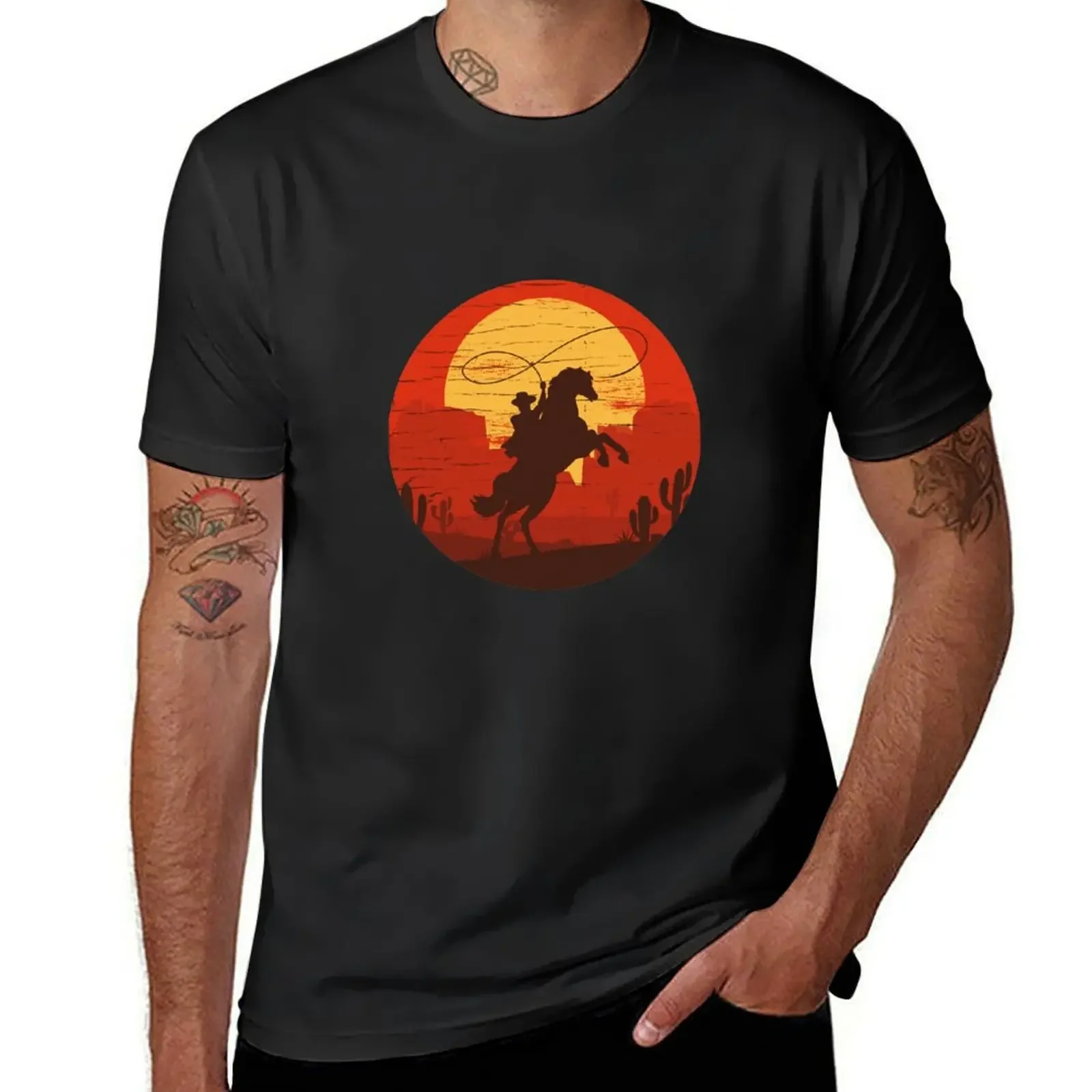 Cowboys of the Wild West - футболка Riding Solo мужская одежда свитшот с принтом животных для